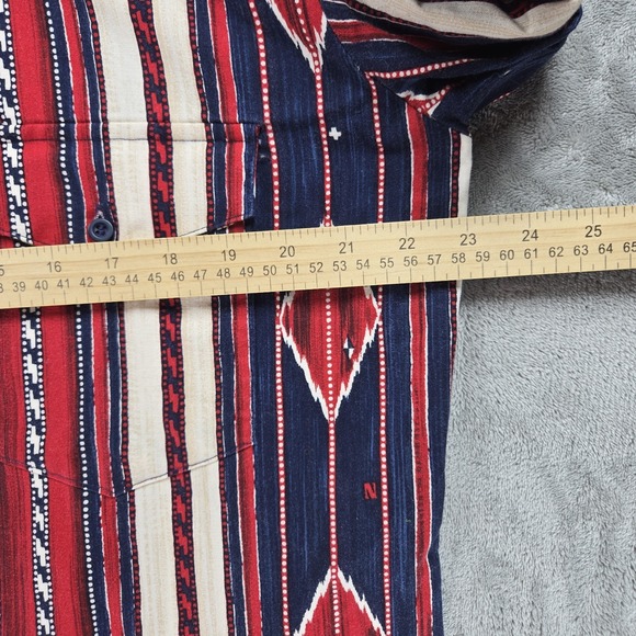 Vintage Roper Men XL Western Shirt Striped Aztec Design Southwest USA Made RODEO - Picture 4 of 7